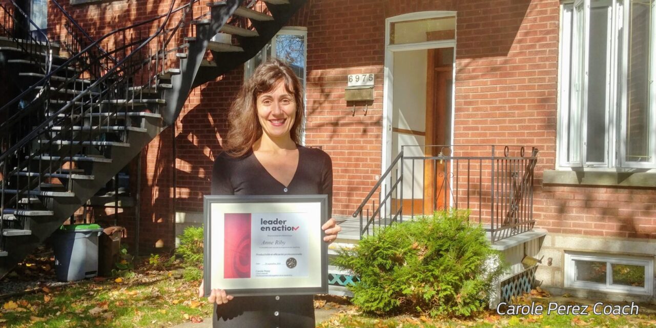 Félicitations Anne Riby ; nouvelle diplômée !