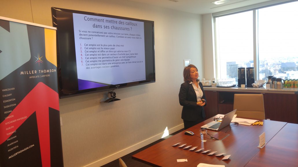 Conférence donnée à la chambre de commerce roumaine de Montréal Leadership coaching gestion du temps priorités productivité efficacité communcation