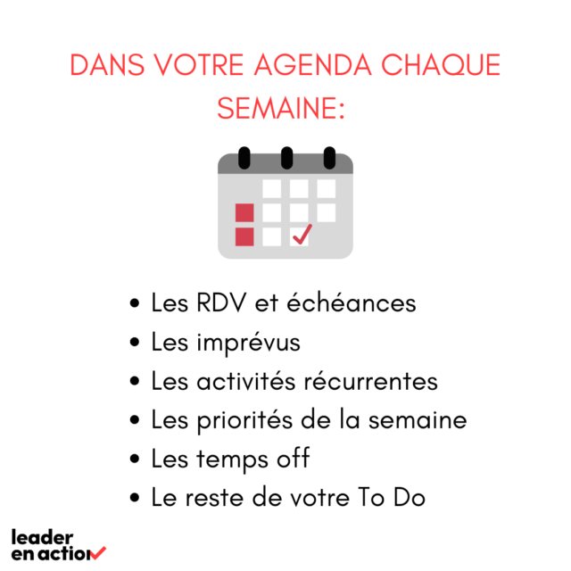 planification et agenda