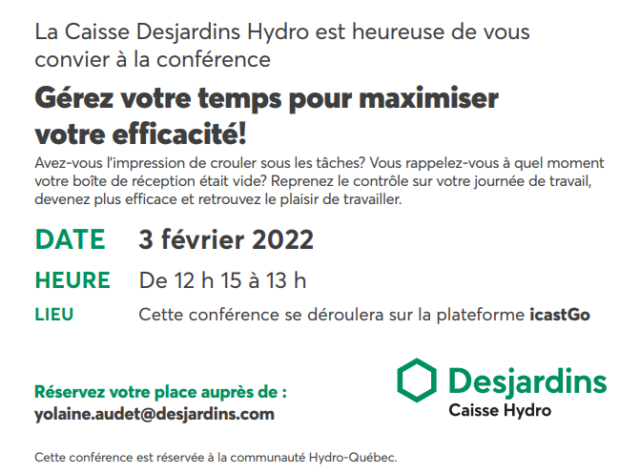 informations conférence