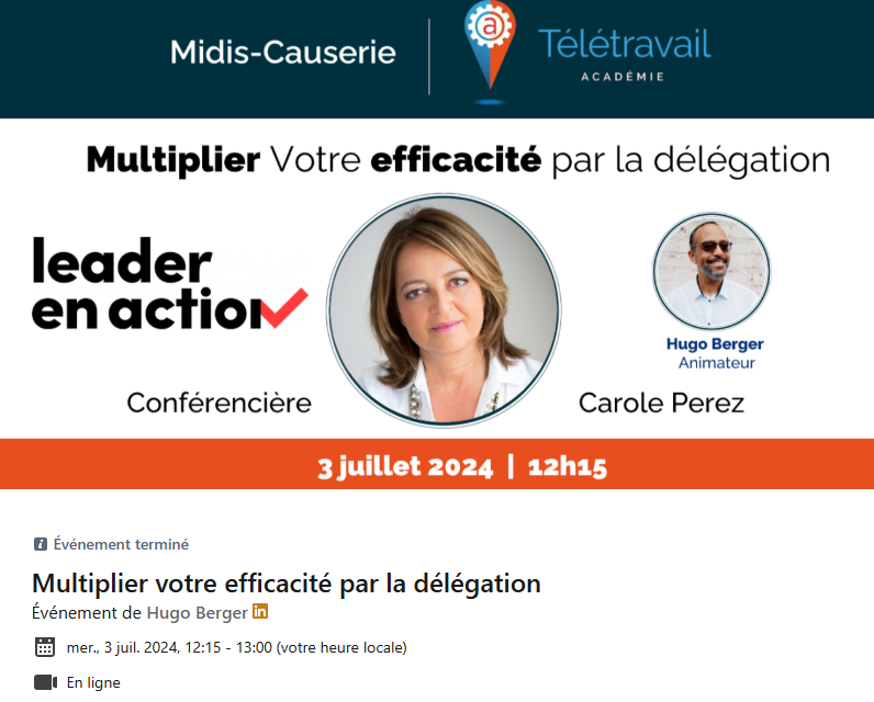 WEBINAIRE : Gagnez en efficacité grâce à la délégation